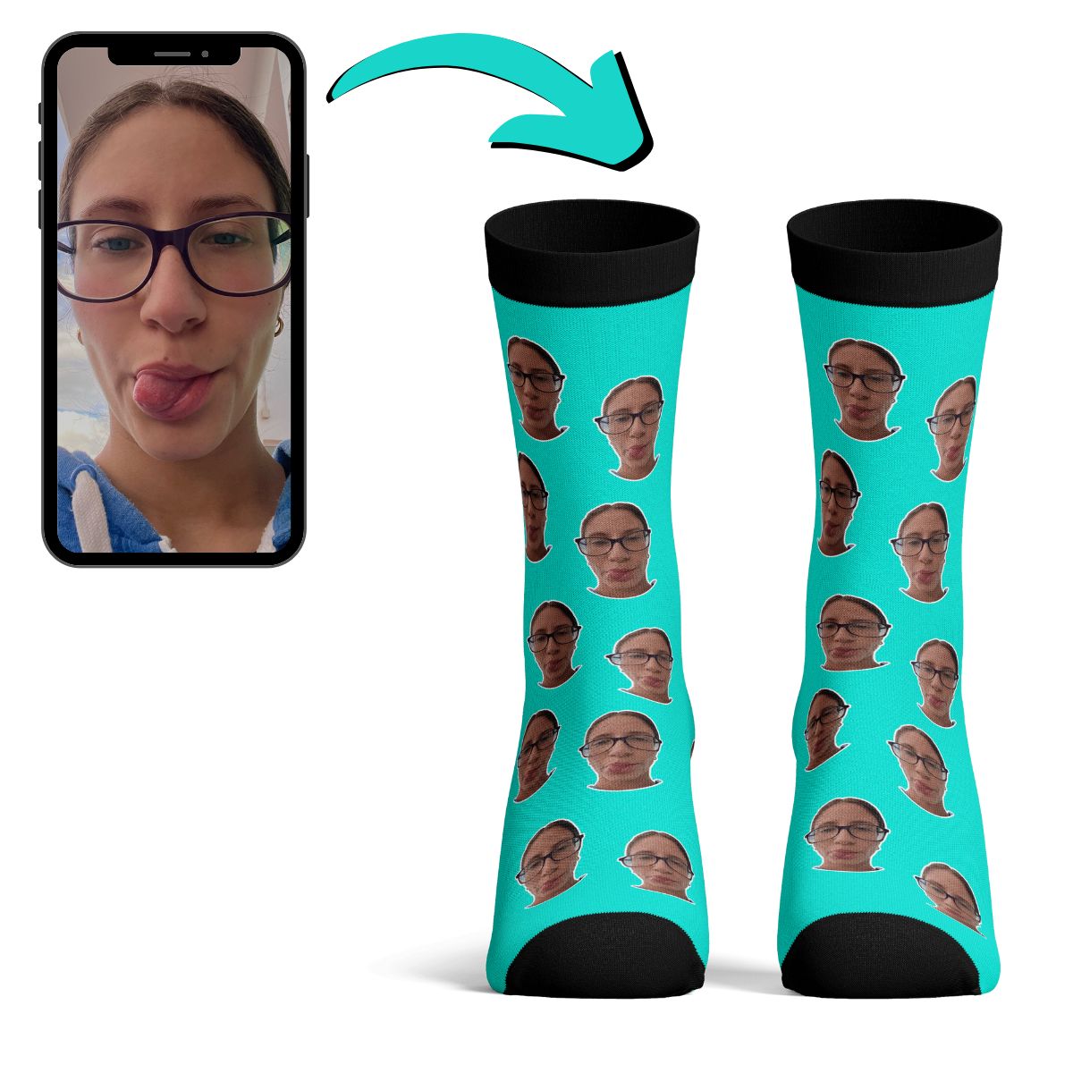 calcetines con caras calcetines con caras